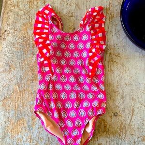 J Crew- Crewcuts x SZ BLOCKPRINTS swimsuit - girls 14